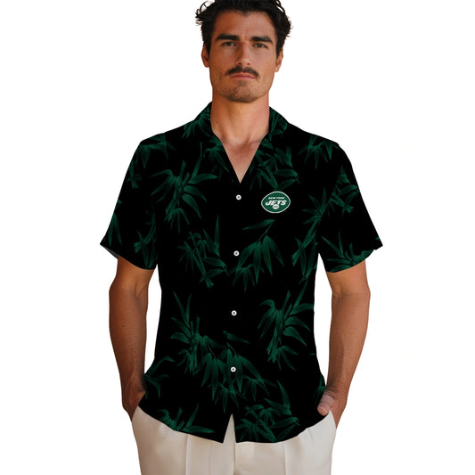 New York Jets Hawaiian Shirt - Bamboo Branches | Moonbestprint