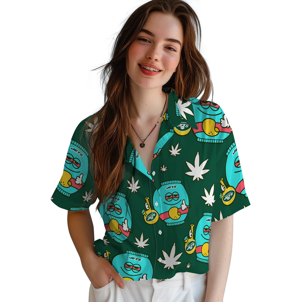 New York Jets Hawaiian Shirt - Chill Vibe | Moonbestprint
