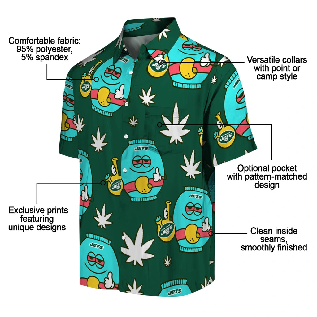 New York Jets Hawaiian Shirt - Chill Vibe | Moonbestprint