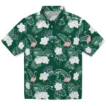 New York Jets Hawaiian Shirt - Flamingo and Hibiscus | Moonbestprint