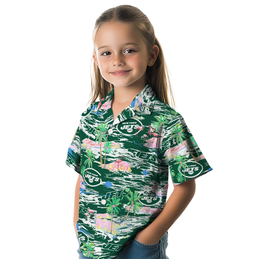 New York Jets Flamingo Retreat 2026 Hawaiian Shirt – Moonbestprint