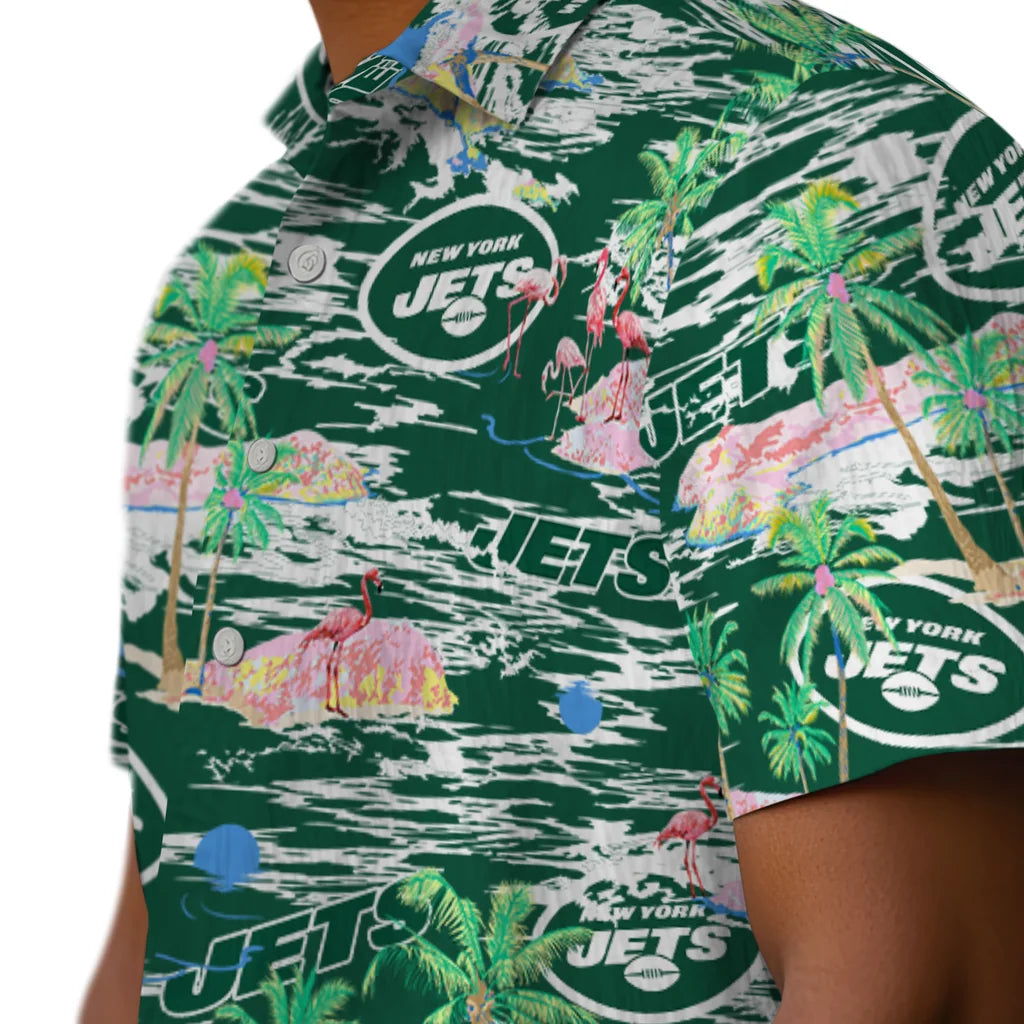 New York Jets Flamingo Retreat 2026 Hawaiian Shirt – Moonbestprint