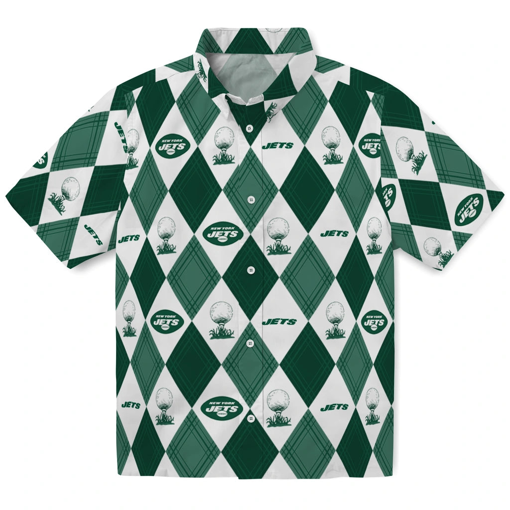 New York Jets Hawaiian Shirt - Golfing Plaid | Moonbestprint