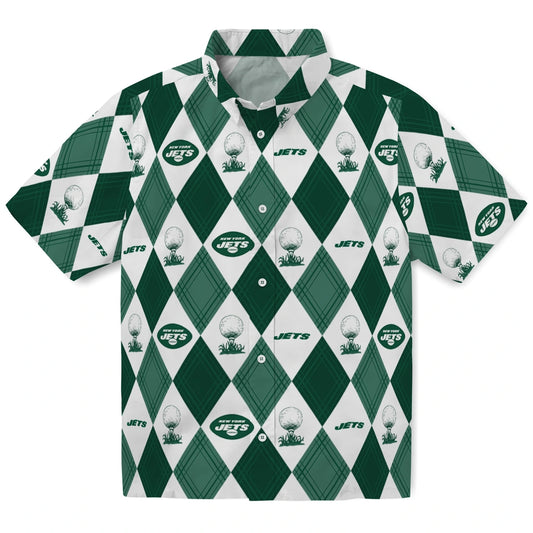 New York Jets Hawaiian Shirt - Golfing Plaid | Moonbestprint