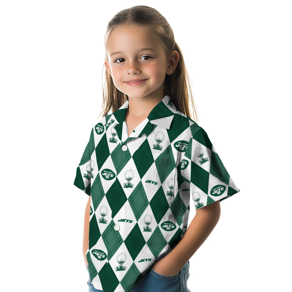 New York Jets Hawaiian Shirt - Golfing Plaid | Moonbestprint