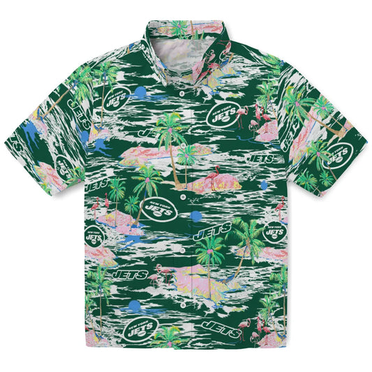 New York Jets Hawaiian Shirt - Hawaii Island | Moonbestprint