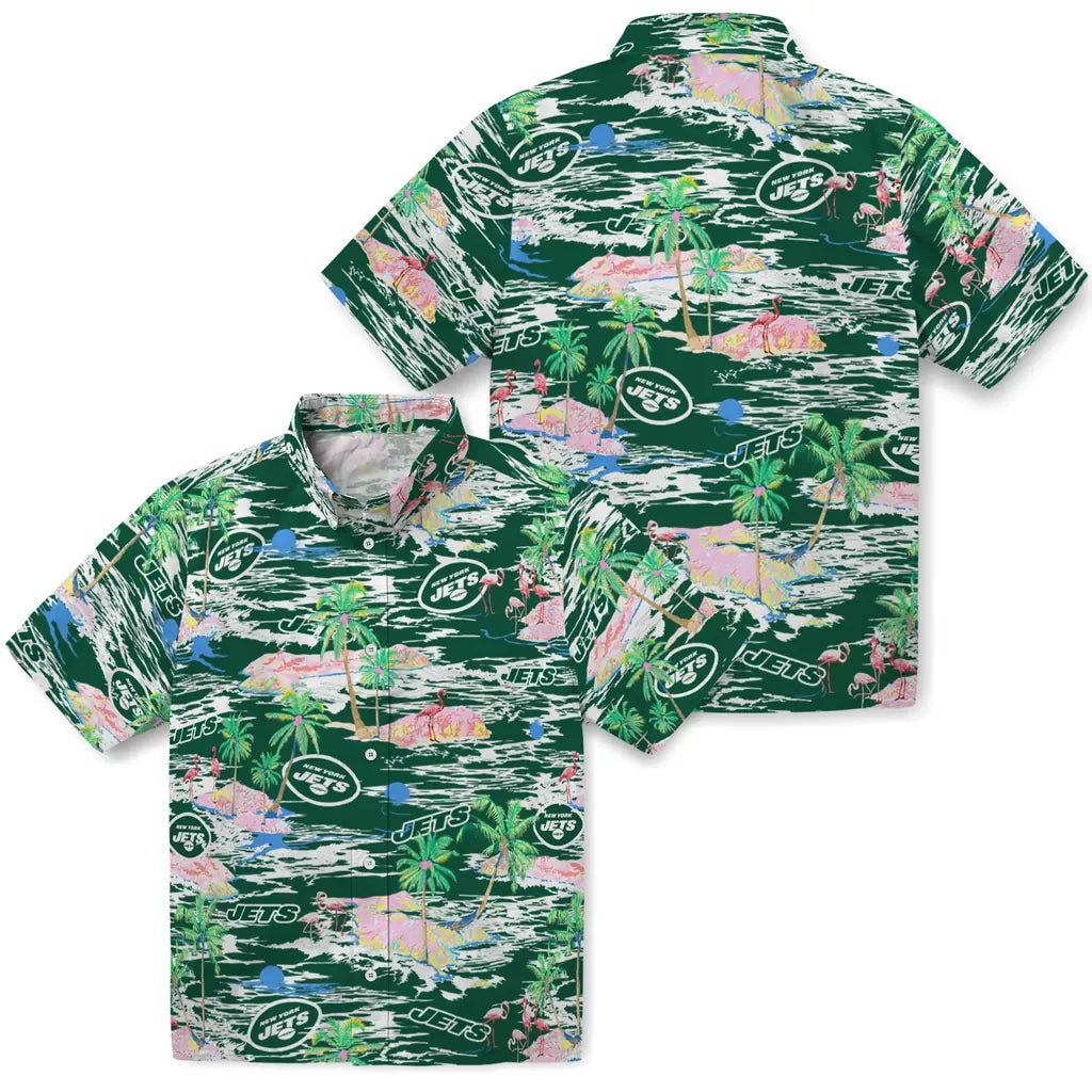 New York Jets Hawaiian Shirt - Hawaii Island | Moonbestprint