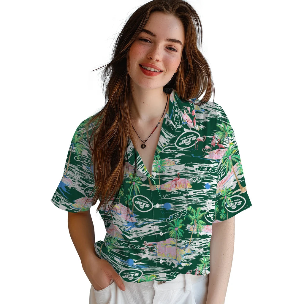 New York Jets Hawaiian Shirt - Hawaii Island | Moonbestprint