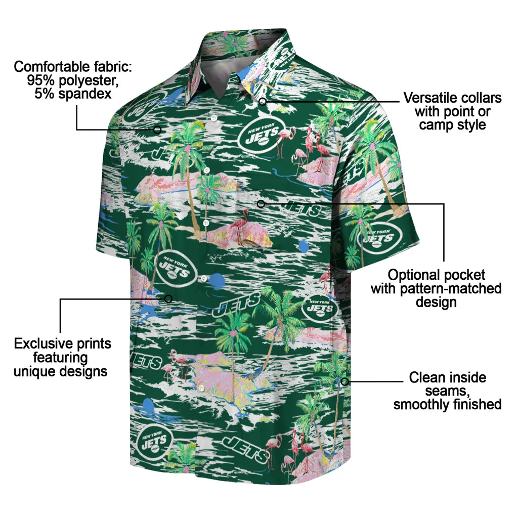 New York Jets Hawaiian Shirt - Hawaii Island | Moonbestprint