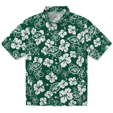 New York Jets Hibiscus Bloom Hawaiian Shirt – Moonbestprint