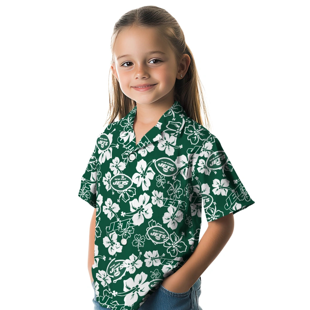 New York Jets Hibiscus Bloom Hawaiian Shirt – Moonbestprint