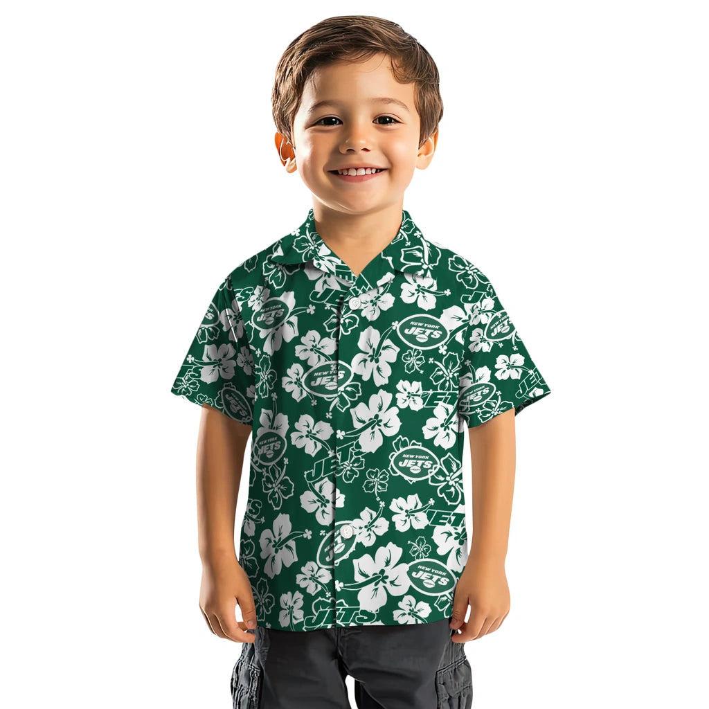 New York Jets Hibiscus Bloom Hawaiian Shirt – Moonbestprint