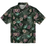 New York Jets Hawaiian Shirt - Hibiscus Leaves Pattern | Moonbestprint