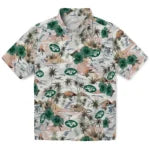 New York Jets Hawaiian Shirt - Hibiscus Seaside | Moonbestprint