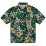 New York Jets Hawaiian Shirt - Hibiscus Tiki Jungle | Moonbestprint