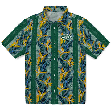 New York Jets Hawaiian Shirt - Paradise Vines | Moonbestprint