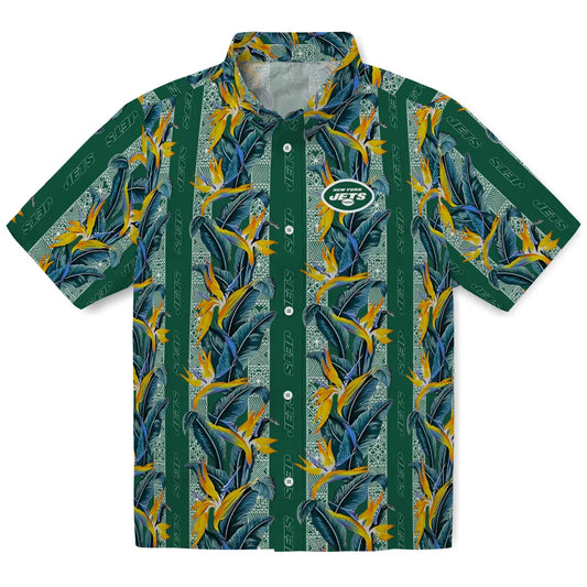 New York Jets Hawaiian Shirt - Paradise Vines | Moonbestprint