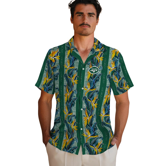 New York Jets Hawaiian Shirt - Paradise Vines | Moonbestprint