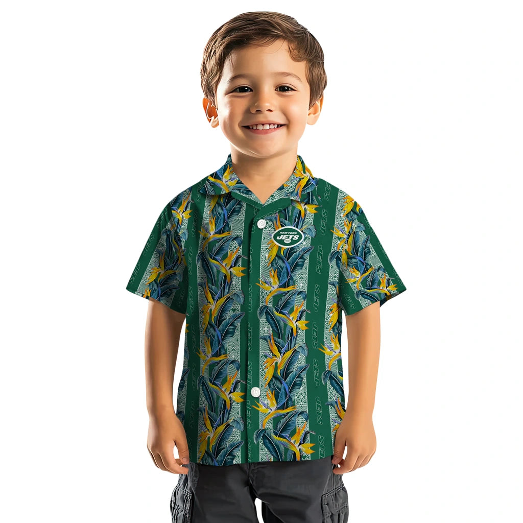 New York Jets Hawaiian Shirt - Paradise Vines | Moonbestprint