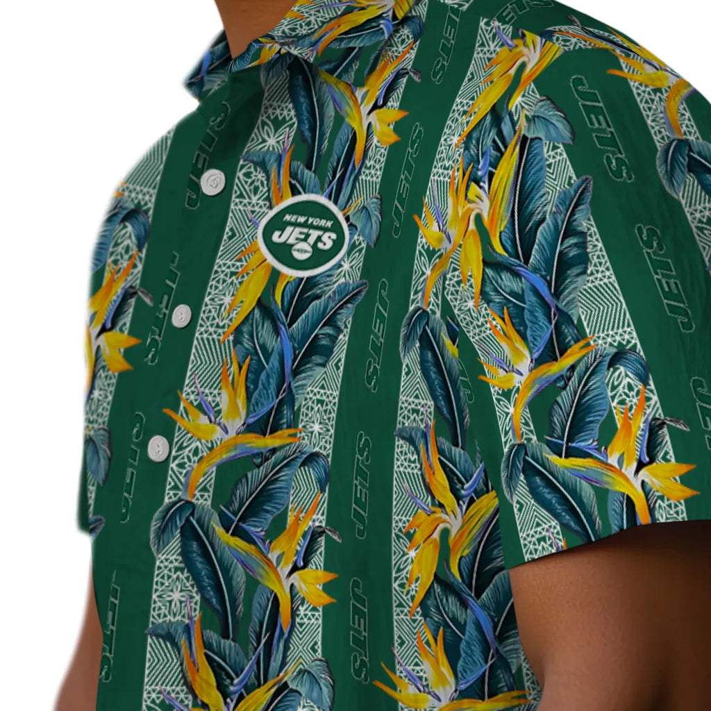 New York Jets Hawaiian Shirt - Paradise Vines | Moonbestprint