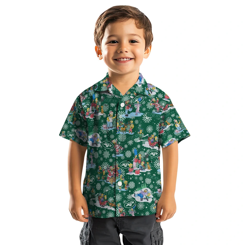 New York Jets Hawaiian Shirt - Simpsons Christmas | Moonbestprint