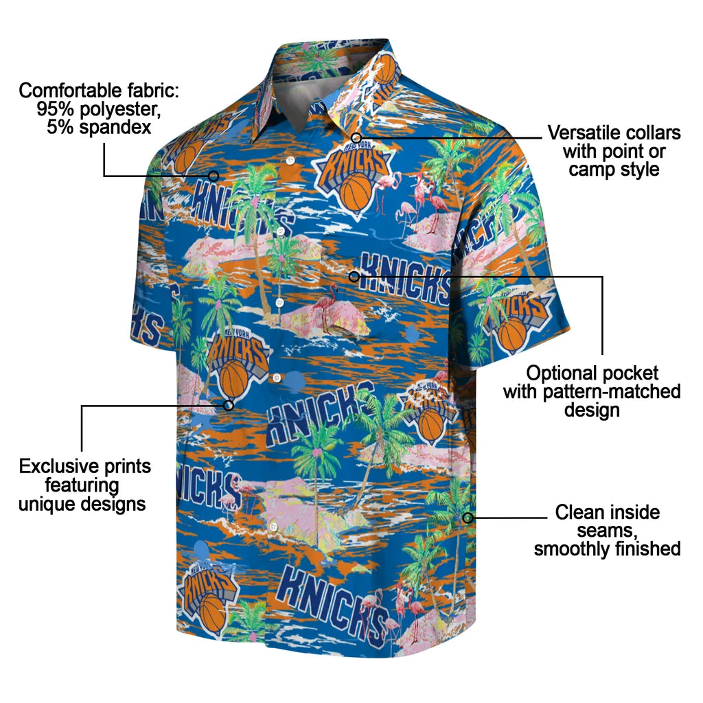New York Knicks Flamingo Retreat 2026 Hawaiian Shirt – Moonbestprint