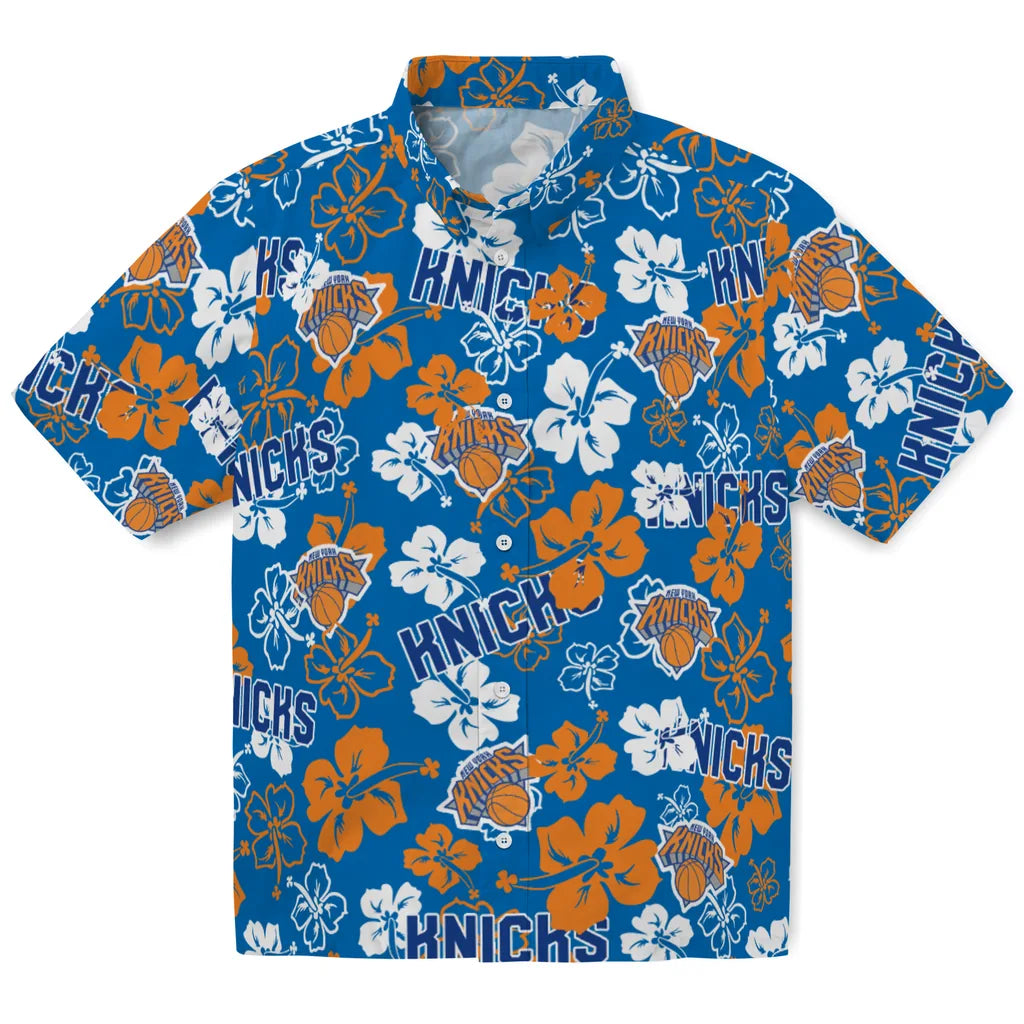 New York Knicks Hibiscus Bloom Hawaiian Shirt – Moonbestprint