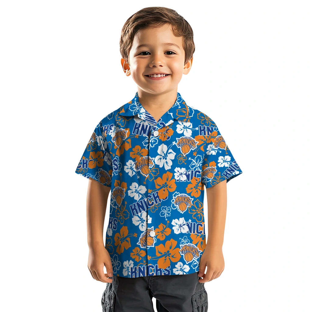 New York Knicks Hibiscus Bloom Hawaiian Shirt – Moonbestprint