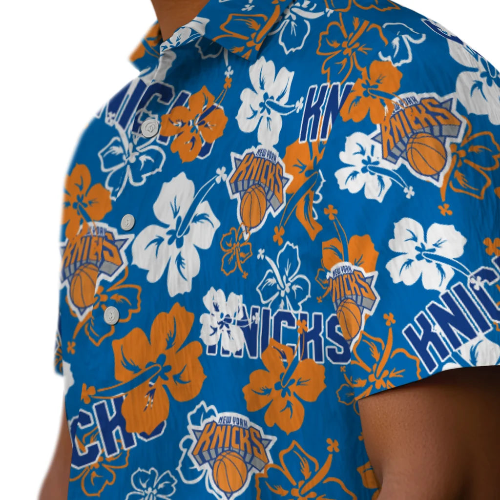 New York Knicks Hibiscus Bloom Hawaiian Shirt – Moonbestprint
