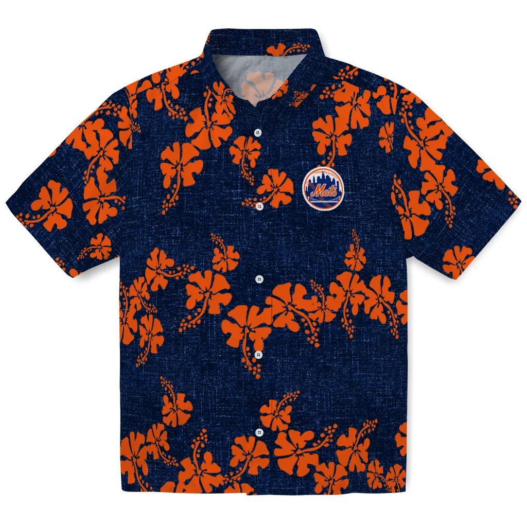 New York Mets Hawaiian Shirt - 50th State Flower | Moonbestprint