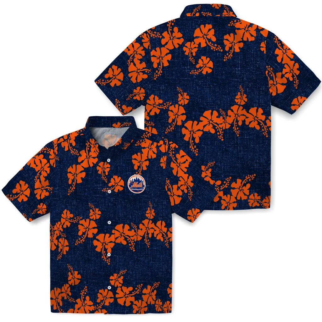 New York Mets Hawaiian Shirt - 50th State Flower | Moonbestprint