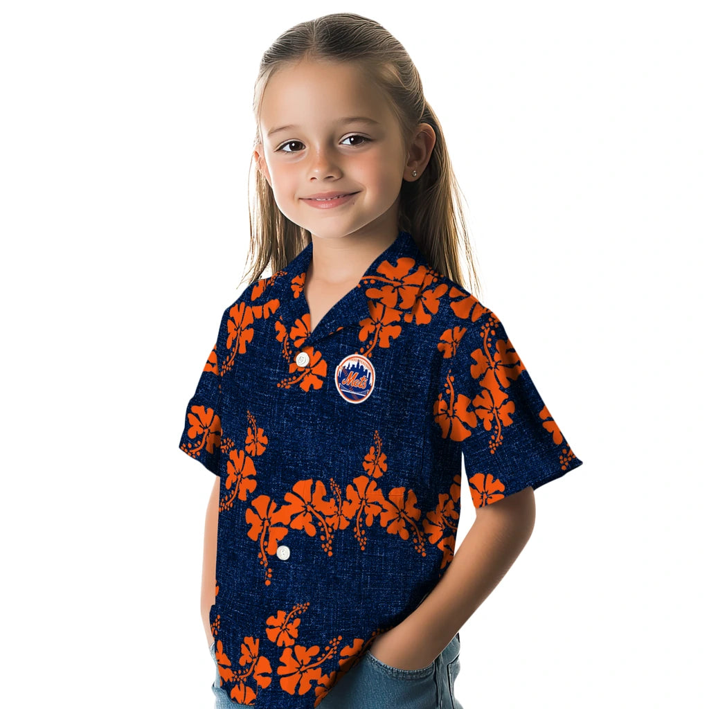 New York Mets Hawaiian Shirt - 50th State Flower | Moonbestprint
