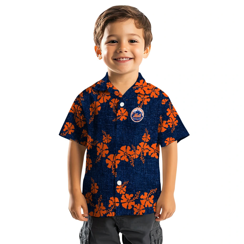 New York Mets Hawaiian Shirt - 50th State Flower | Moonbestprint