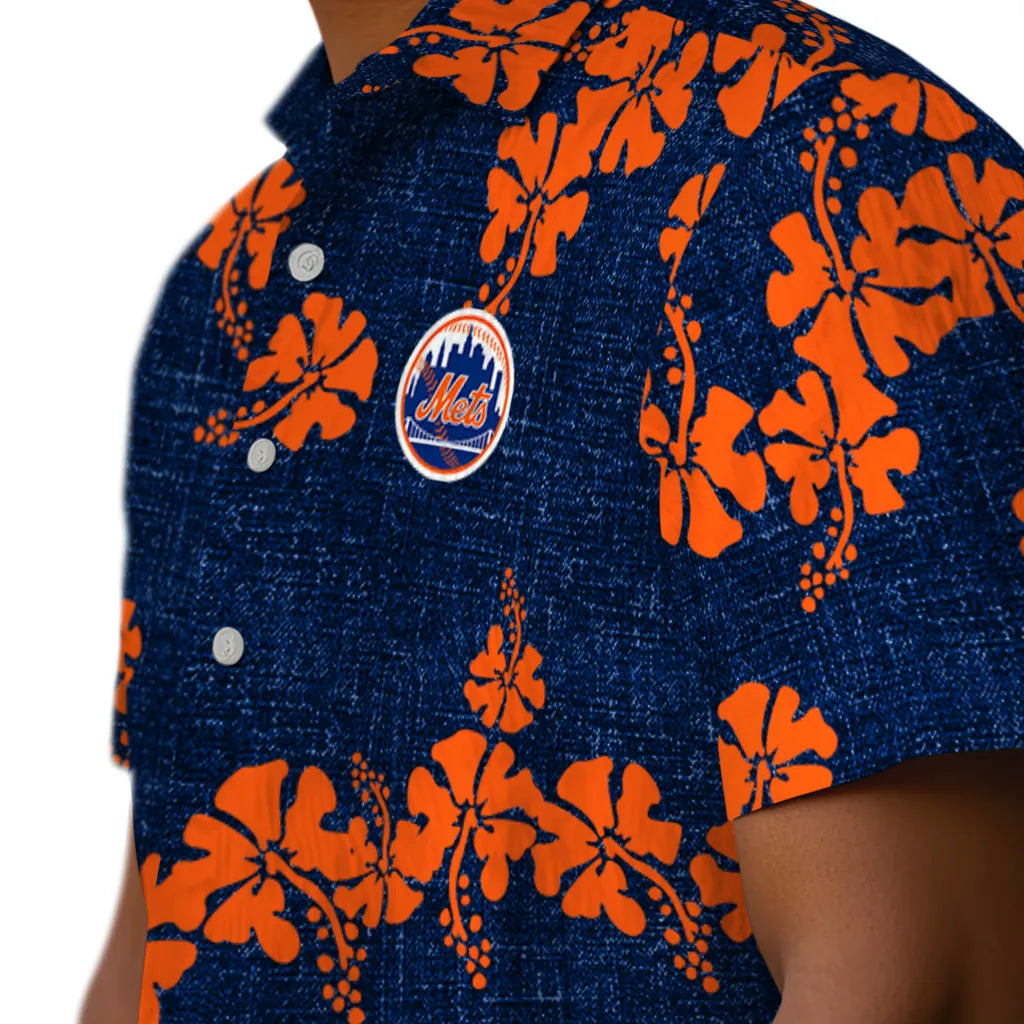 New York Mets Hawaiian Shirt - 50th State Flower | Moonbestprint