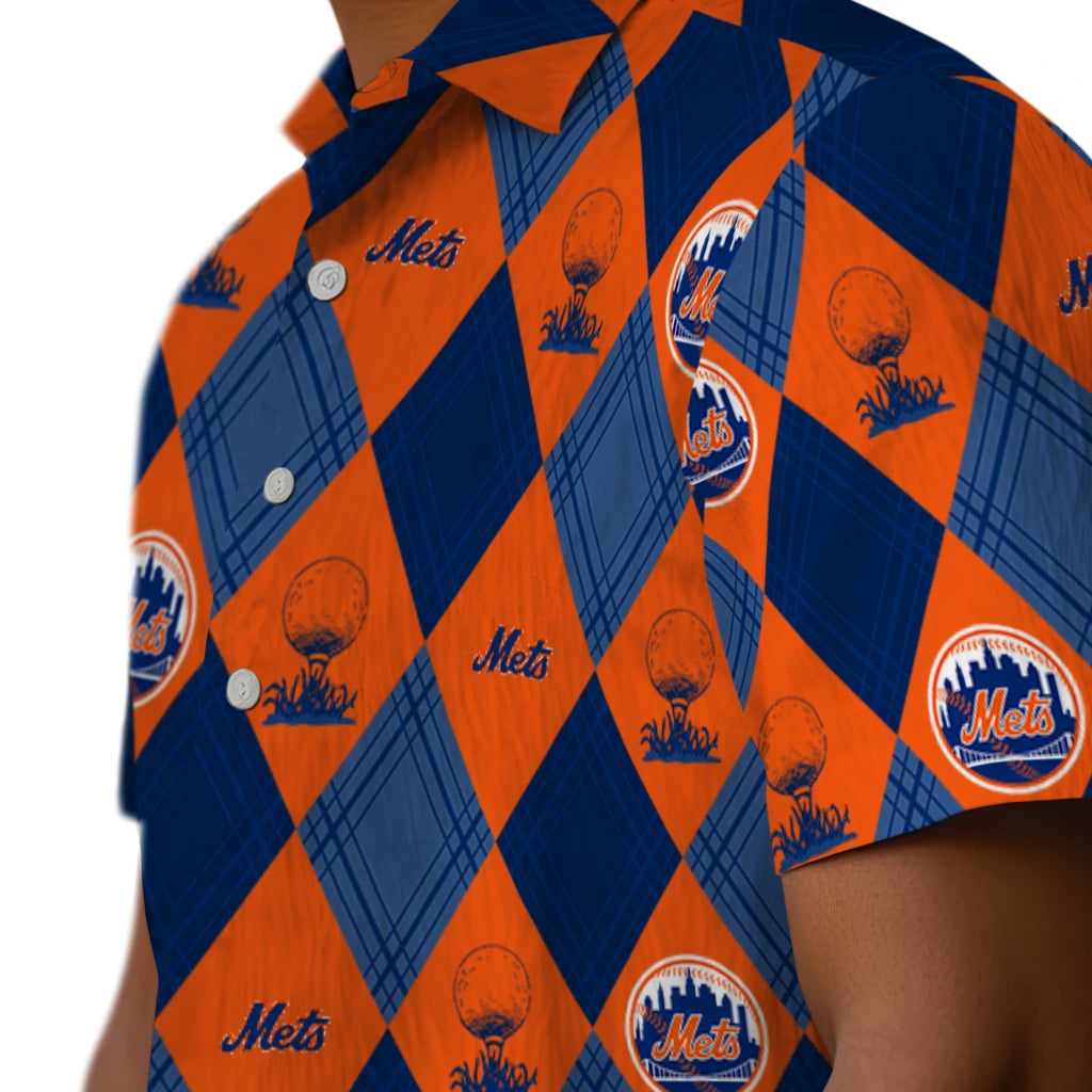New York Mets Hawaiian Shirt - Golfing Plaid | Moonbestprint