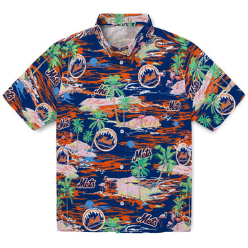 New York Mets Hawaiian Shirt - Hawaii Island | Moonbestprint