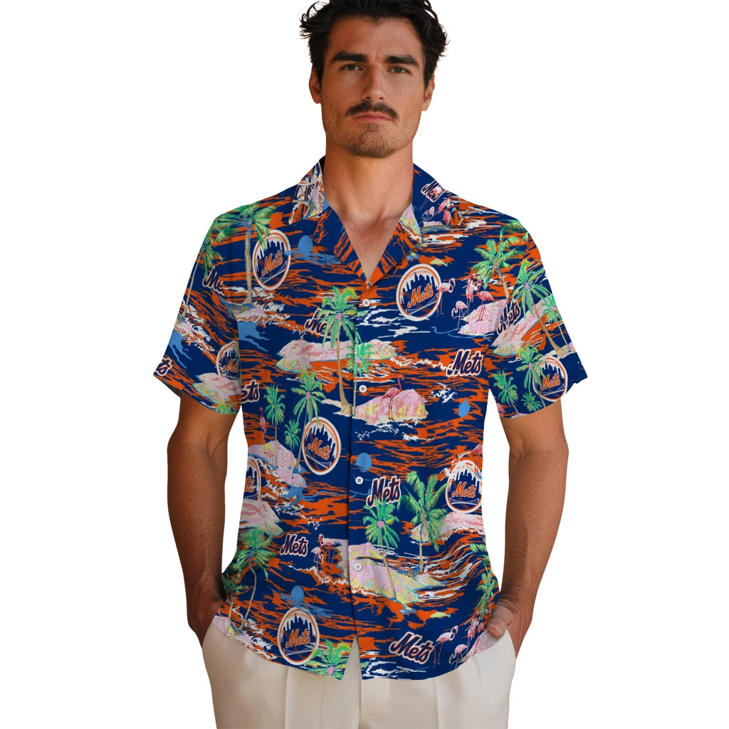 New York Mets Hawaiian Shirt - Hawaii Island | Moonbestprint