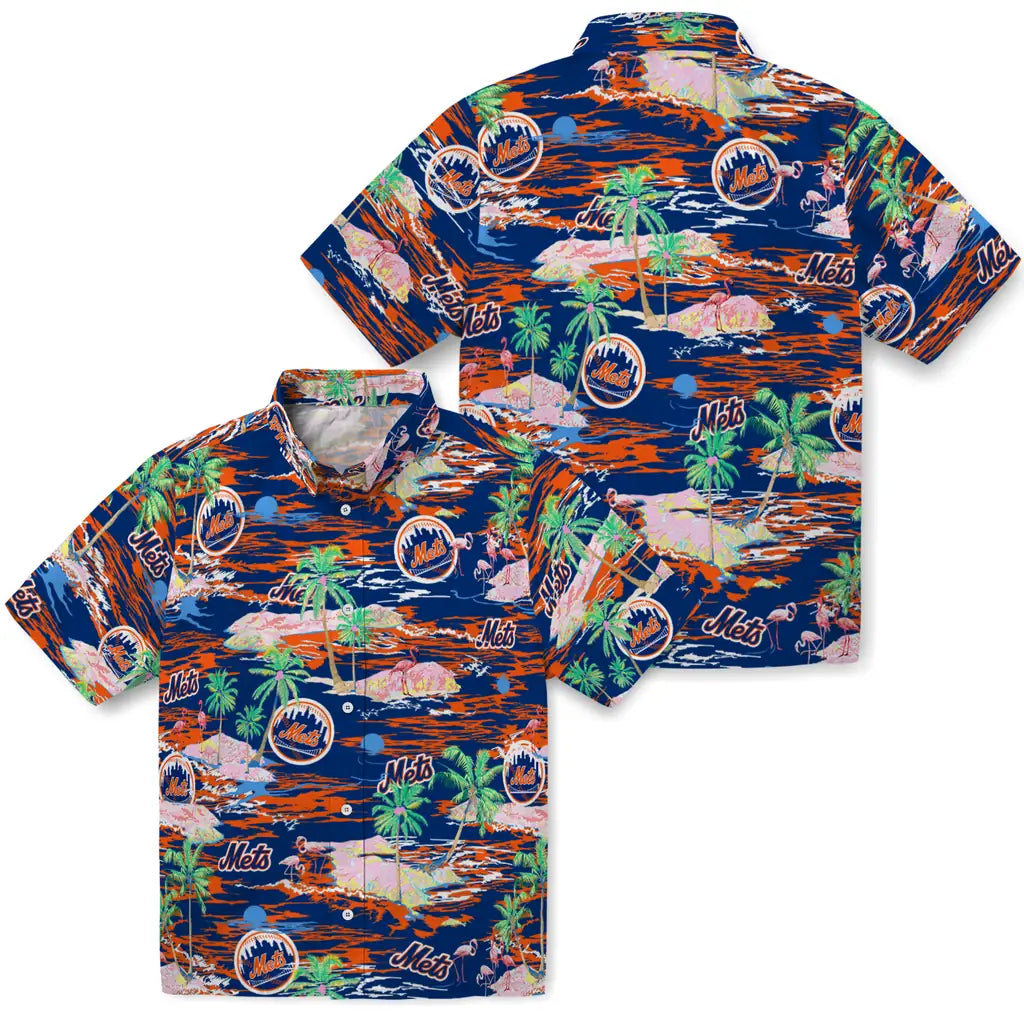 New York Mets Hawaiian Shirt - Hawaii Island | Moonbestprint