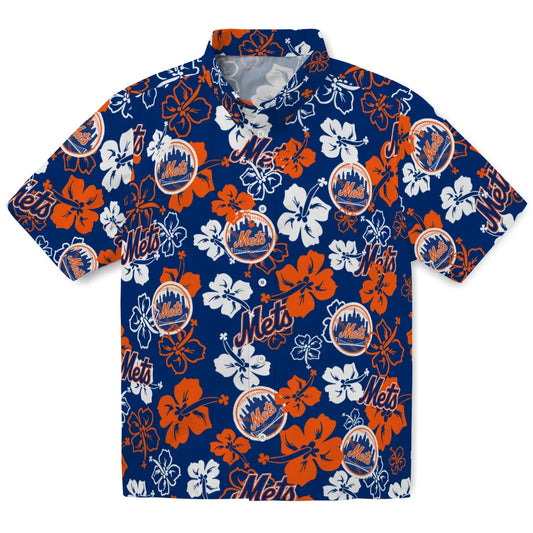 New York Mets Hibiscus Bloom Hawaiian Shirt – Moonbestprint