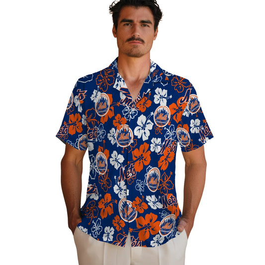 New York Mets Hibiscus Bloom Hawaiian Shirt – Moonbestprint