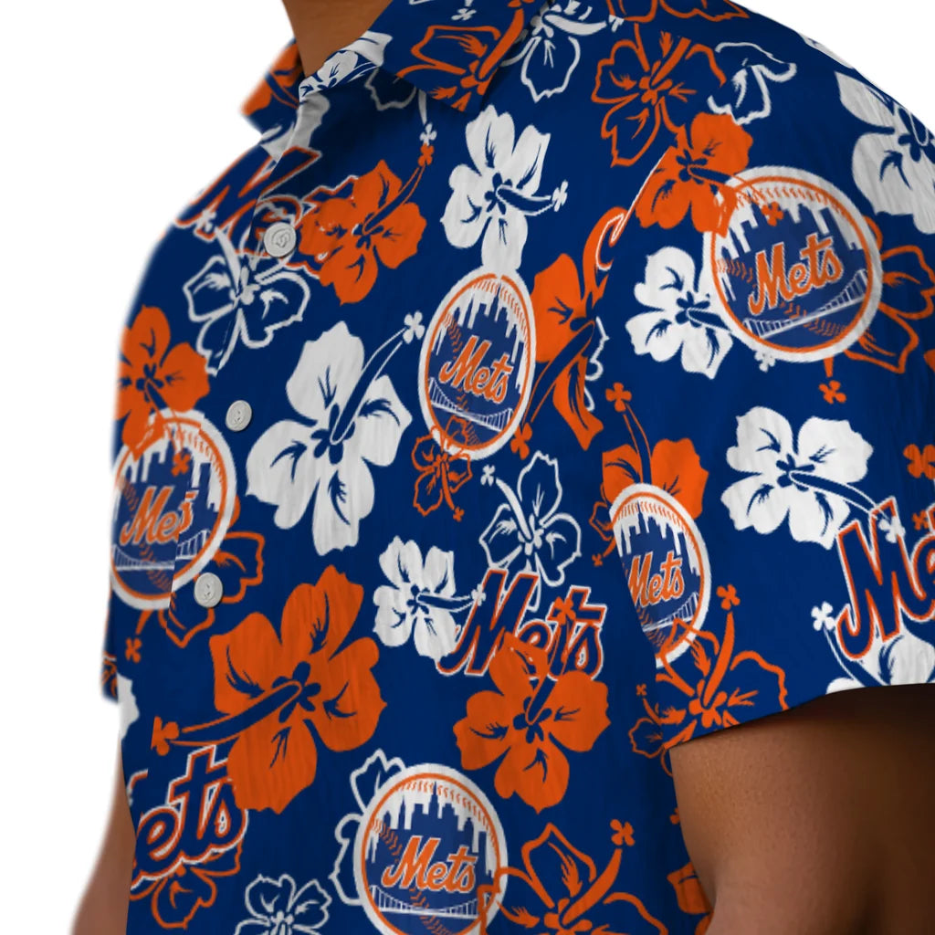New York Mets Hibiscus Bloom Hawaiian Shirt – Moonbestprint