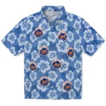 New York Mets Hawaiian Shirt - Hibiscus Cluster | Moonbestprint