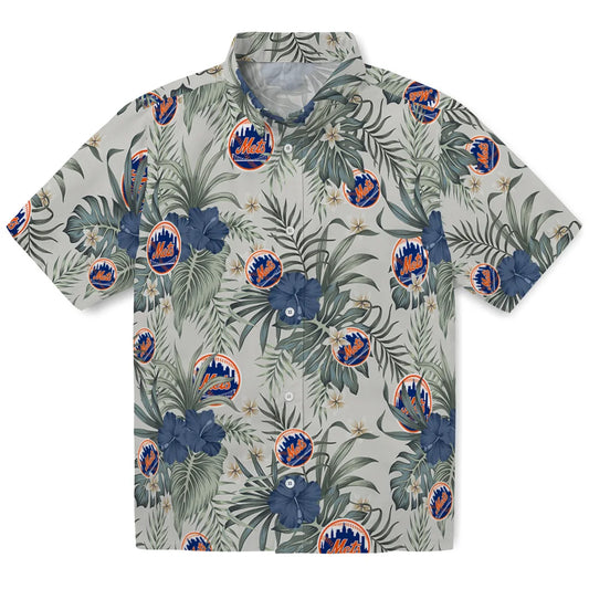New York Mets Hawaiian Shirt - Hibiscus Designs | Moonbestprint