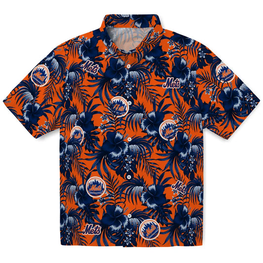 New York Mets Hawaiian Shirt - Hibiscus Exotic | Moonbestprint