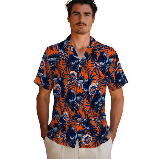 New York Mets Hawaiian Shirt - Hibiscus Exotic | Moonbestprint