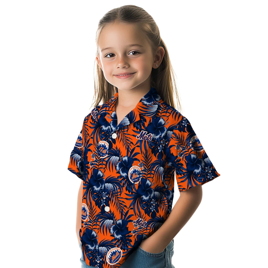 New York Mets Hawaiian Shirt - Hibiscus Exotic | Moonbestprint