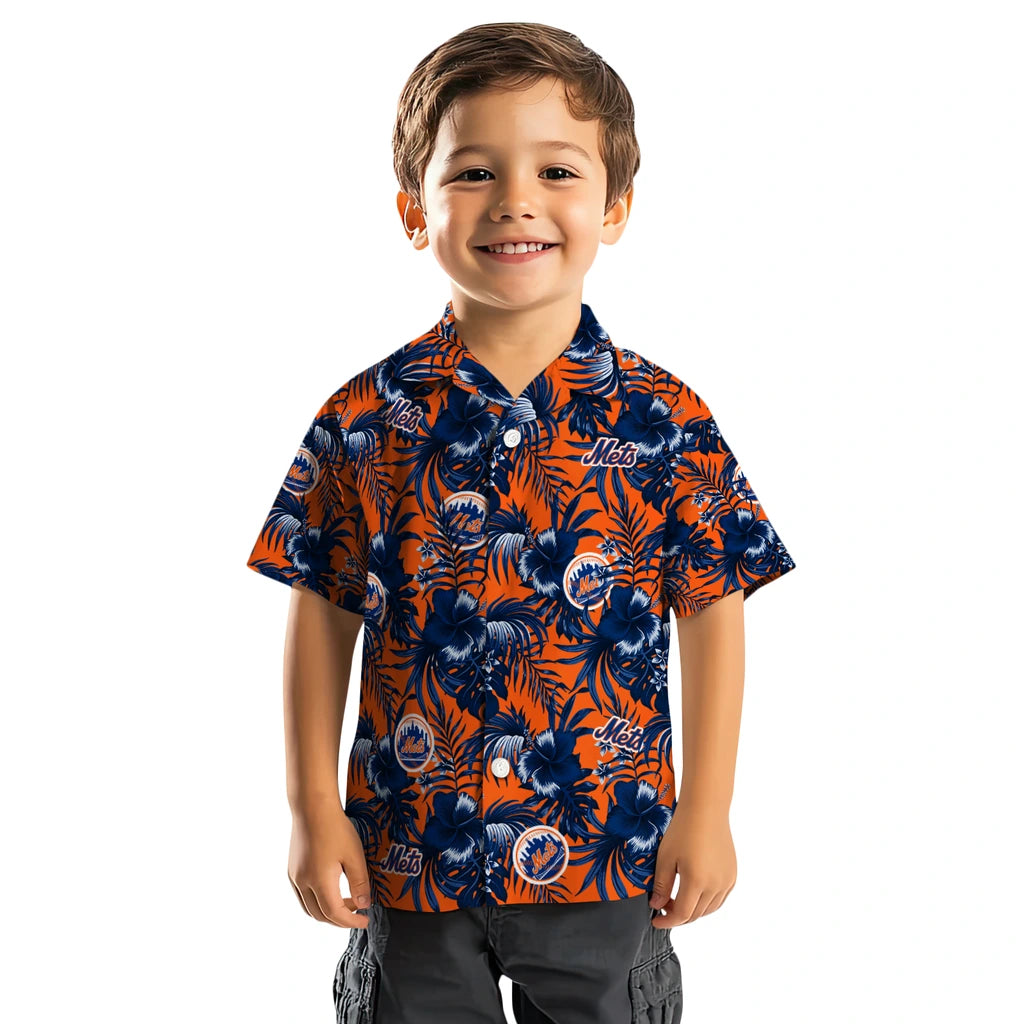 New York Mets Hawaiian Shirt - Hibiscus Exotic | Moonbestprint