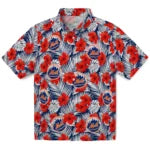 New York Mets Hawaiian Shirt - Hibiscus Fiesta | Moonbestprint