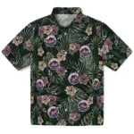 New York Mets Hawaiian Shirt - Hibiscus Leaves Pattern | Moonbestprint