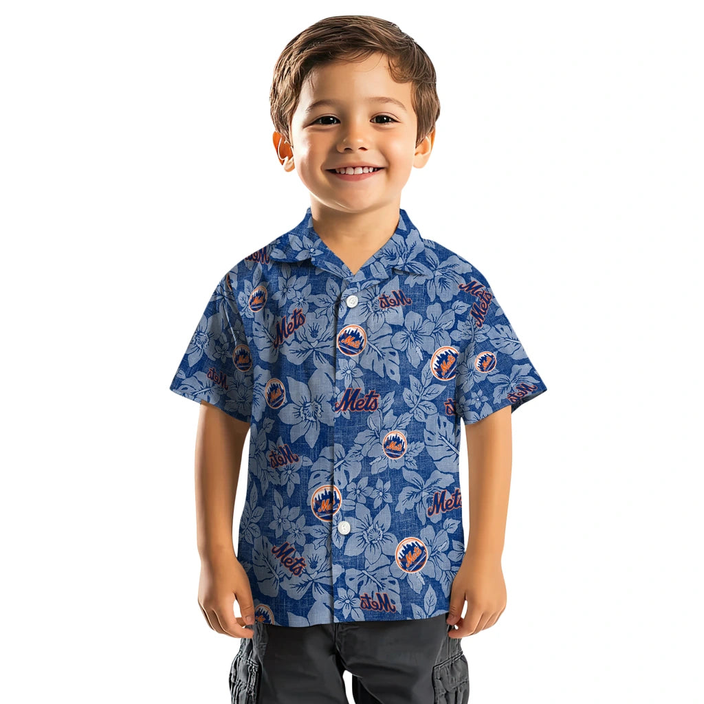 New York Mets Hawaiian Shirt - Hibiscus Oasis | Moonbestprint
